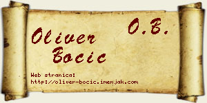 Oliver Bocić vizit kartica